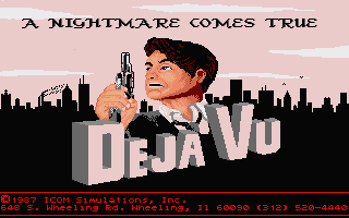 Deja Vu: A Nightmare Comes True title screen for Atari ST